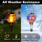 4th of July 2PCS Flag Solar Hot Air Balloon Lantern with Flame Flickering Light
